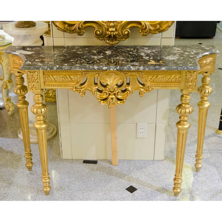 Mirror & Marble Top Console / ミラー＆大理石コンソール ｜IB Selection｜CSL0015
