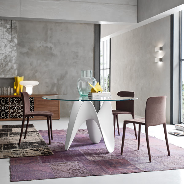 Glass Top Dining Table Large/ GAYA - ガラストップ ダイニングテーブル L｜TONIN CASA / トニンカーサ : イタリア｜DNG0007TNC