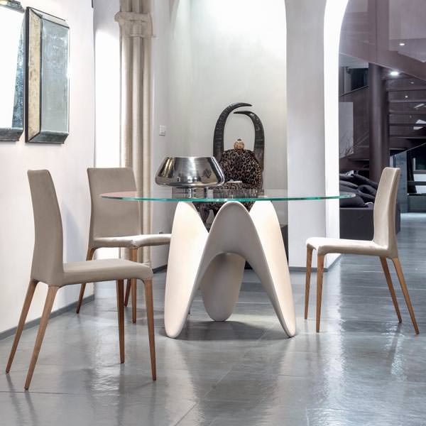 Glass Top Dining Table Large/ GAYA - ガラストップ ダイニングテーブル L｜TONIN CASA / トニンカーサ : イタリア｜DNG0007TNC
