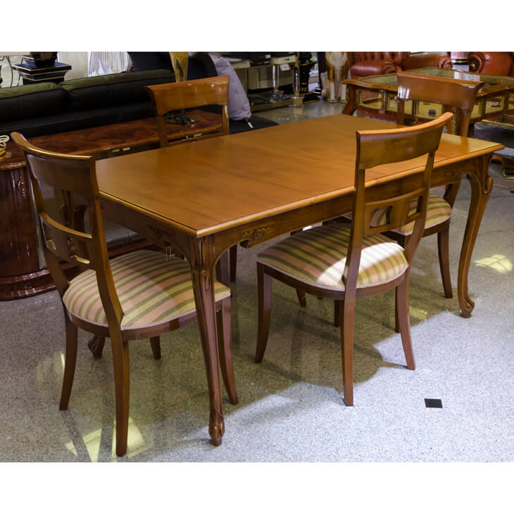 Dining Extension Table Set｜伸張式ダイニングテーブル５点セット ブラウン｜IB Selection｜DNG0021