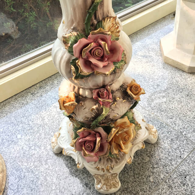 Pottery / Object / ハンドメイド陶器プランター＆コラムセット - 花:磁気 ｜イタリア｜IB Selection｜OBJ0059