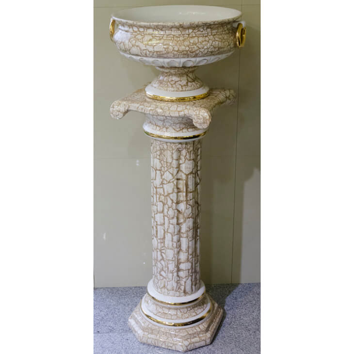 Pottery Columns - White Beige / 陶器 コラムセット ホワイト&ベージュ | Angela Rigon / イタリア｜IB Selection｜OBJ0064RGN