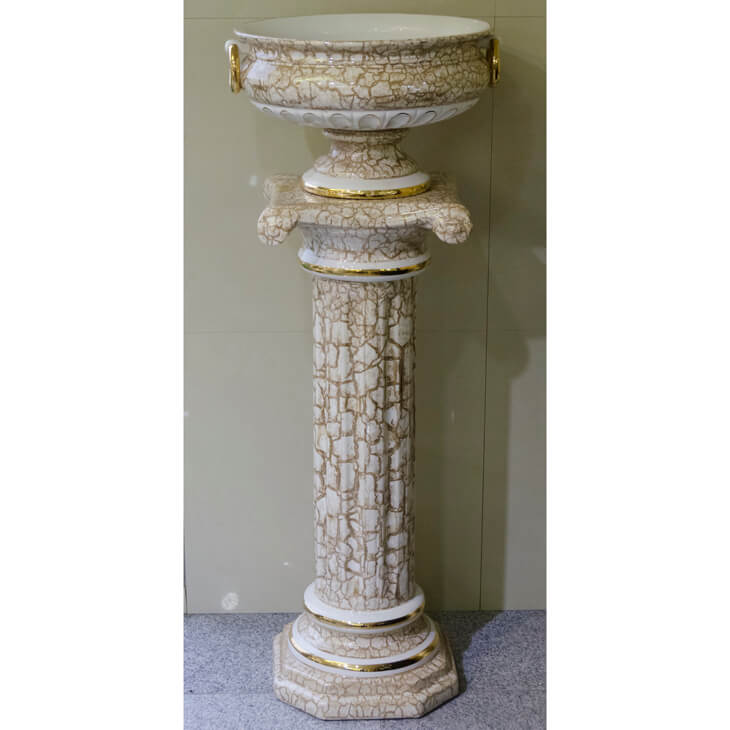 Pottery Columns - White Beige / 陶器 コラムセット ホワイト&ベージュ | Angela Rigon / イタリア｜IB Selection｜OBJ0064RGN