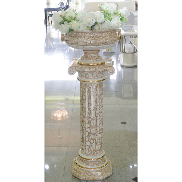 Pottery Columns - White Beige / 陶器 コラムセット ホワイト&ベージュ | Angela Rigon / イタリア｜IB Selection｜OBJ0064RGN