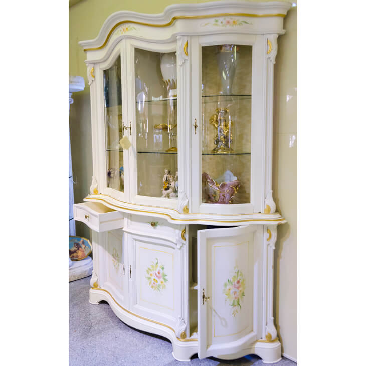 White Cabinet / ２ドア クラックキャビネット ホワイト｜IB Selection｜SRE0035