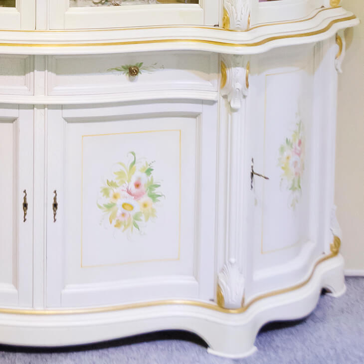 White Cabinet / ２ドア クラックキャビネット ホワイト｜IB Selection｜SRE0035