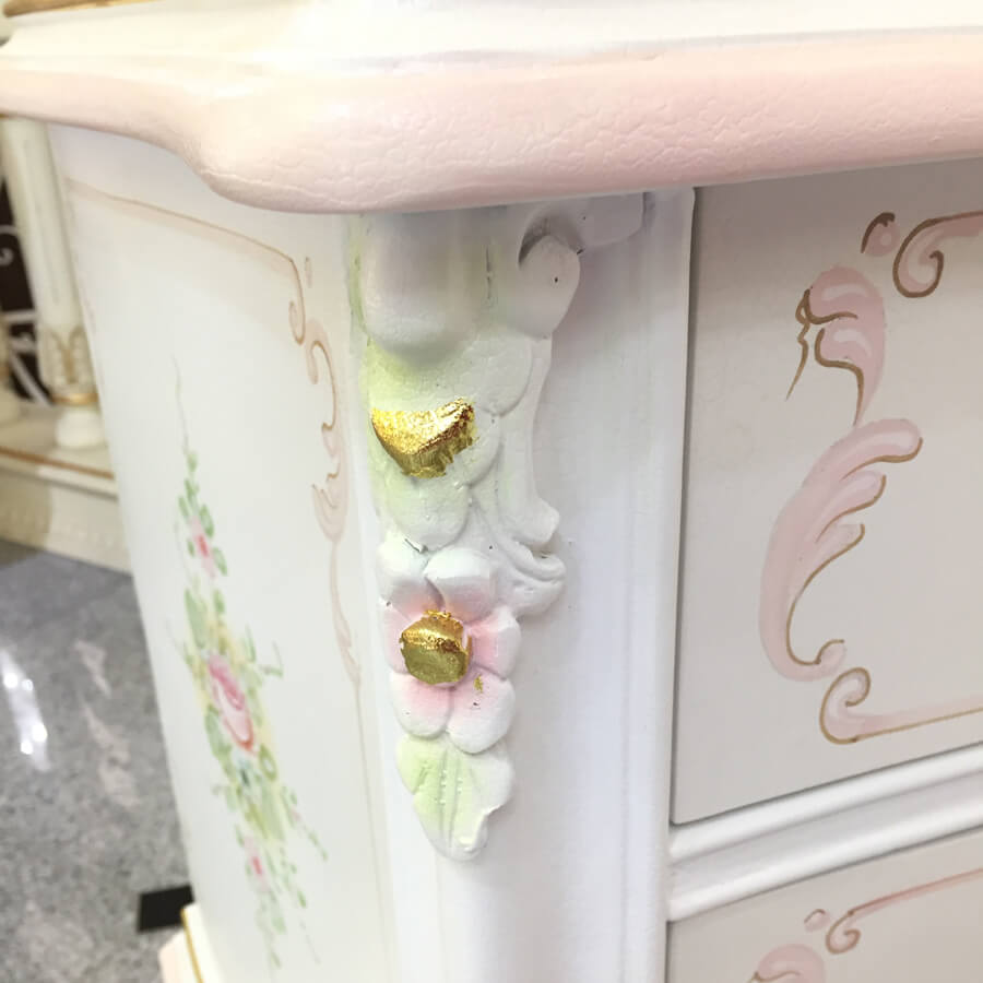 Classic Walnut Chest - White / クラック仕上げ チェスト ホワイト ウォールナット- クラシック｜IB Selection｜SRE0036
