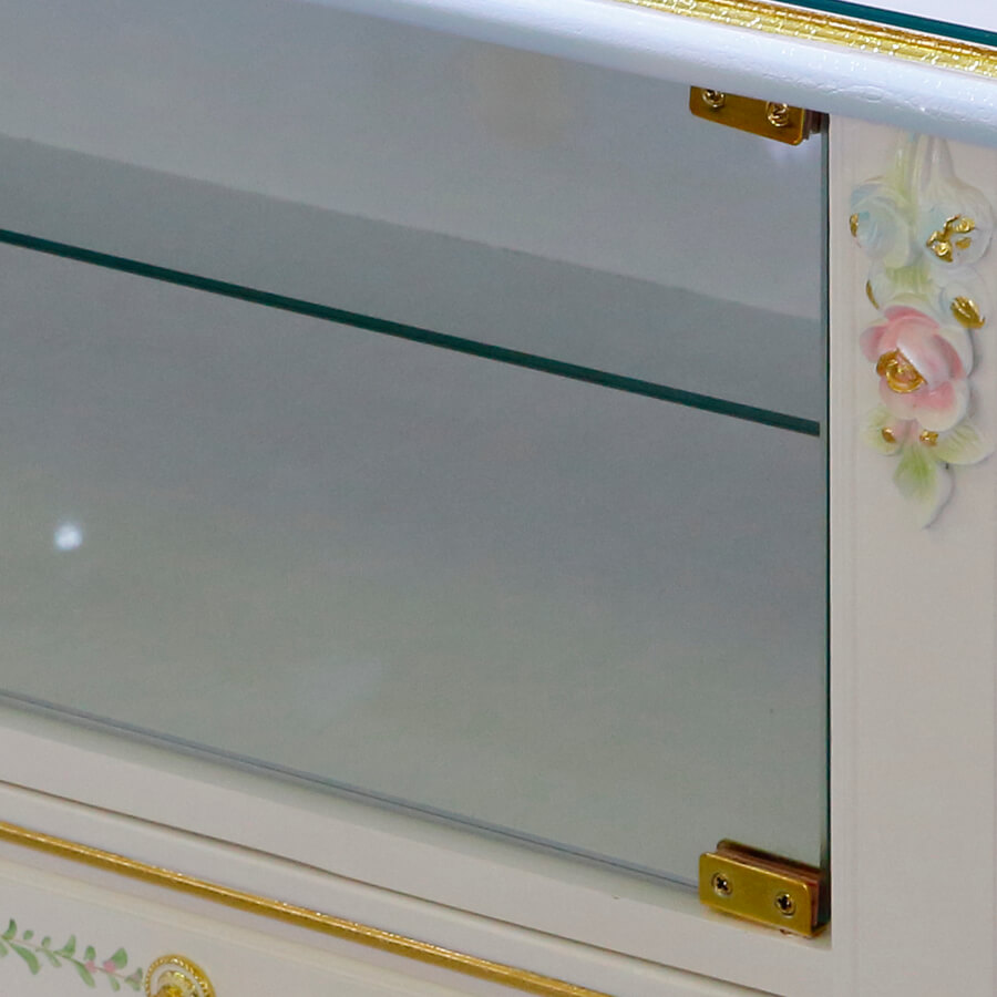 Classic Walnut TV Board - White / クラック仕上げ TVボード ホワイト ウォールナット - クラシック｜IB Selection｜SRE0037