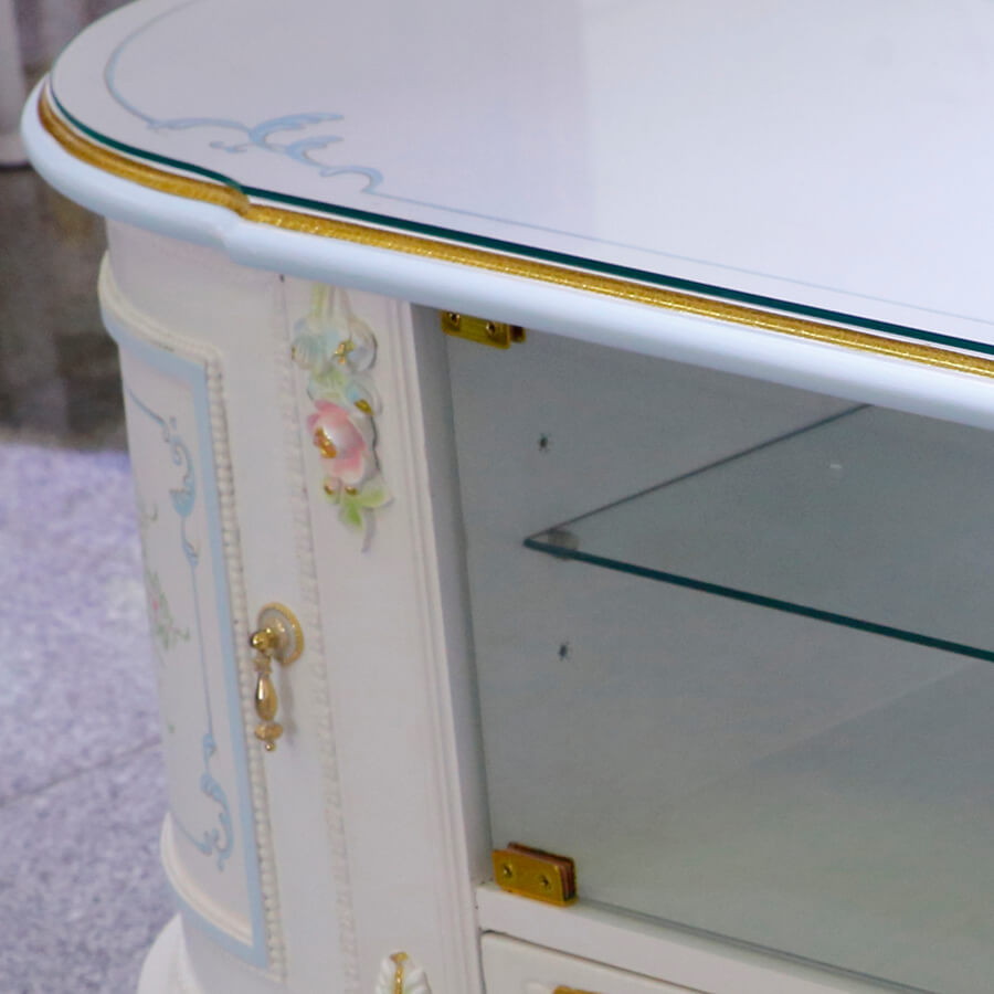 Classic Walnut TV Board - White / クラック仕上げ TVボード ホワイト ウォールナット - クラシック｜IB Selection｜SRE0037