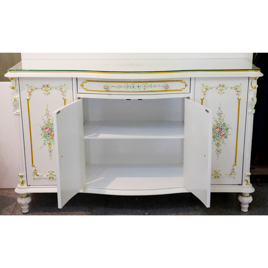 Classic Walnut Commode - White / クラック仕上げ コモード ホワイト ウォールナット- クラシック｜IB Selection｜SRE0038