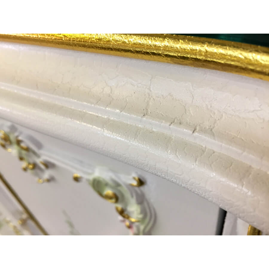 Classic Walnut Commode - White / クラック仕上げ コモード ホワイト ウォールナット- クラシック｜IB Selection｜SRE0038