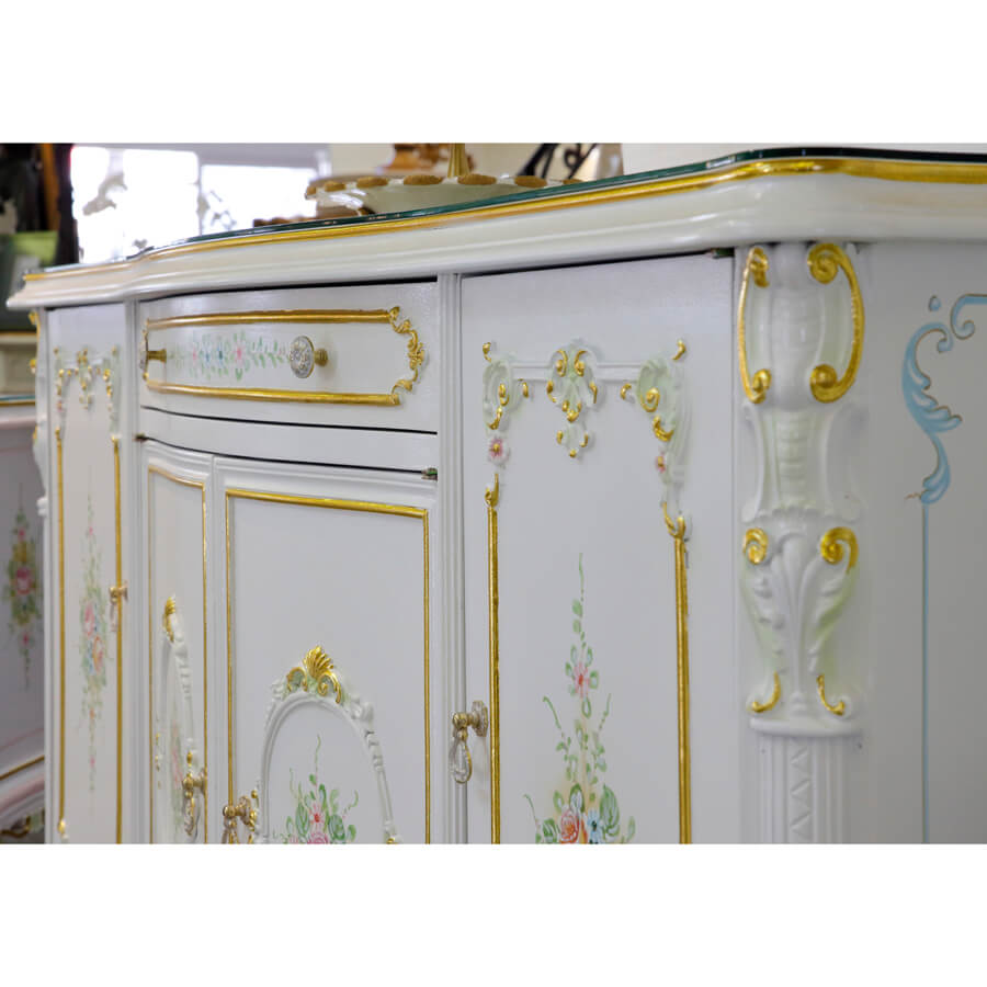 Classic Walnut Commode - White / クラック仕上げ コモード ホワイト ウォールナット- クラシック｜IB Selection｜SRE0038