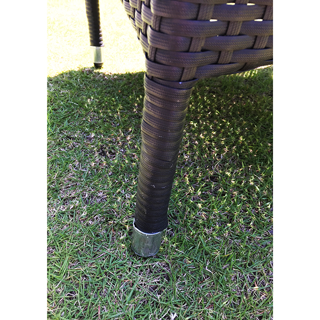 Garden Furniture / 雨に強いガーデンテーブルチェア７点セット ｜２００cm｜ガラストップ｜少々難あり｜IB Selection｜HGE0059