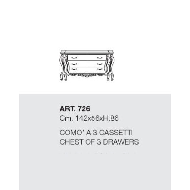 ART. 726-Chest /チェスト｜コモード｜ミラー別｜SILIK：イタリア｜SRE0039SLK

