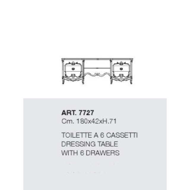 ART. 7727-Side Board /サイドボード｜ドレッサー｜ミラー別｜SILIK：イタリア｜SRE0037SLK

