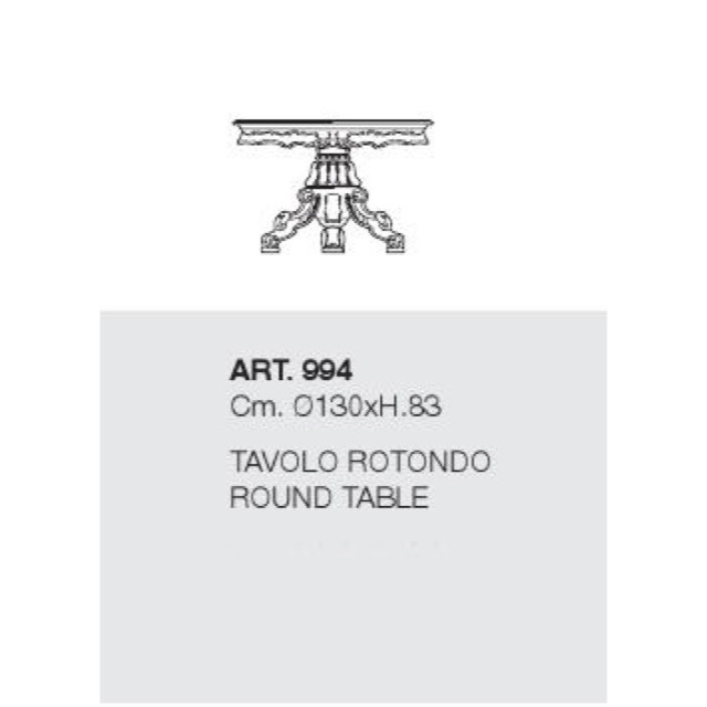 ART. 994-Dining Table/ダイニングテーブル｜φ130cm｜SILIK｜DNG0049SLK