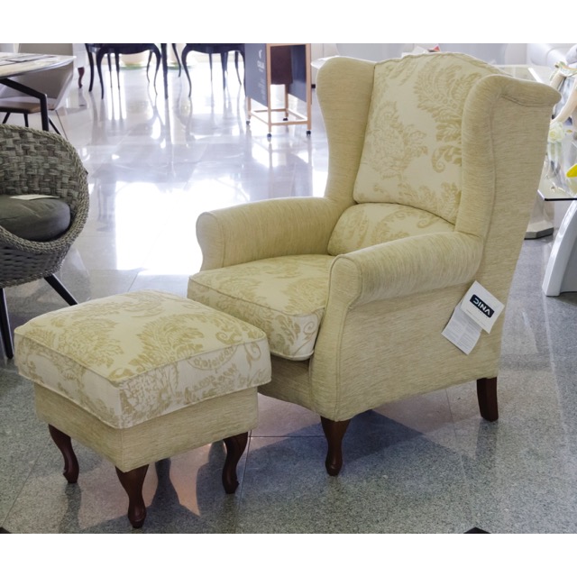 Sofa with Ottoman - Ivory / オットマン付きソファ - アイボリー｜スペイン製｜Spain｜SF0029