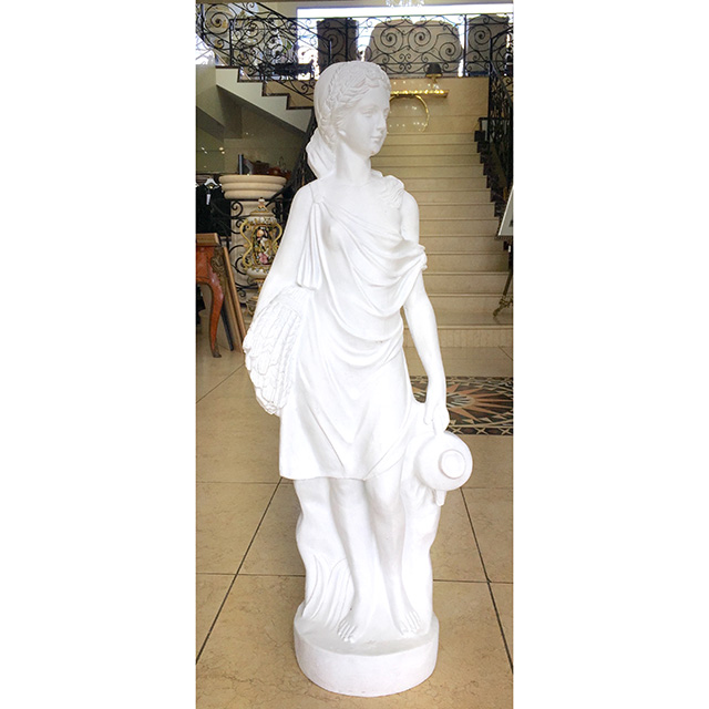 Stone Figure - White / 石像 ホワイト ｜麦を抱える女の子｜IBセレクション｜HGE0046