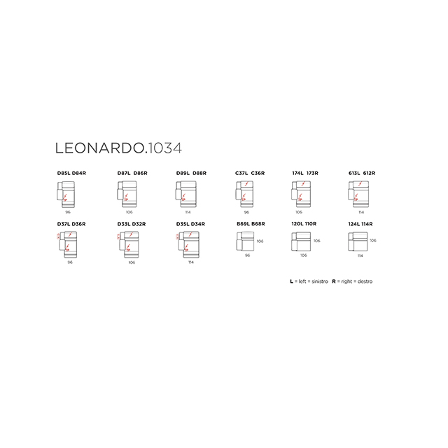 LEONARDO.1034 |COUCH SOFA/カウチソファ|CALIA ITALIA:イタリア|SF0015CLA