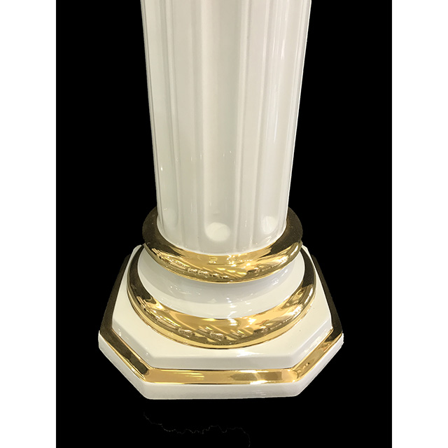 Pottery Columns&Lamp - Gold White / 陶器 コラム・ランプセット ゴールド&ホワイト | Angela Rigon / イタリア｜HGE0014RGN