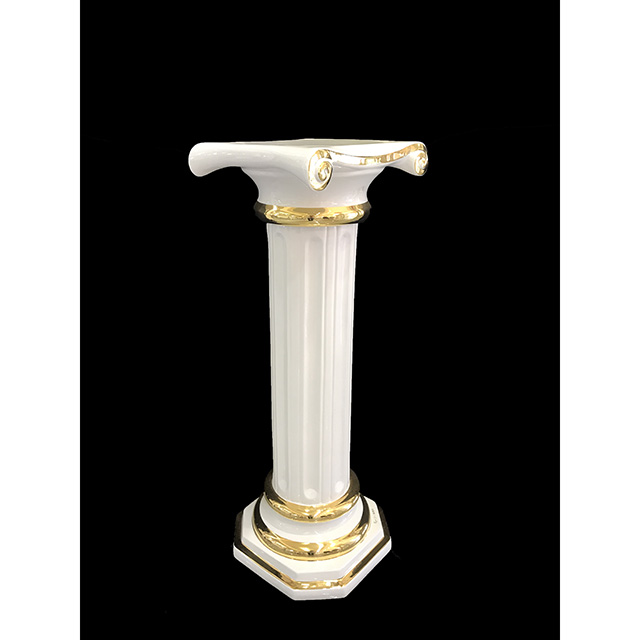 Pottery Columns&Lamp - Gold White / 陶器 コラム・ランプセット ゴールド&ホワイト | Angela Rigon / イタリア｜HGE0014RGN