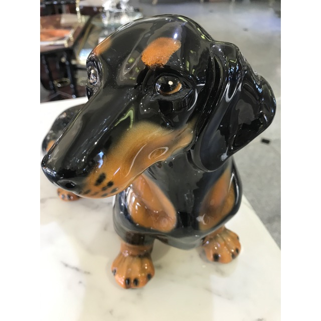 陶器オブジェ｜陶器犬｜ダックスフンド｜OBJ0069