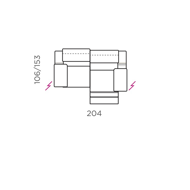 REBECCA.873 |RECLINING COUCH SOFA/リクライニング付きカウチソファ|CALIA ITALIA:イタリア|SF0023CLA