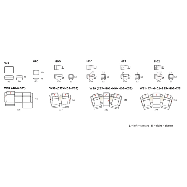 ROMEO RELAX.808R|RECLINING COUCH SOFA/リクライニング付きカウチソファ|CALIA ITALIA:イタリア|SF0026CLA