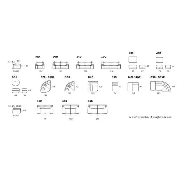 TAYLOR.834 ||2-SEATER SOFA/２シーターソファ|CALIA ITALIA:イタリア|SF0034CLA