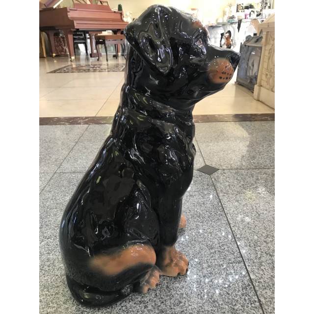 陶器オブジェ｜陶器犬｜ロットワイラー｜OBJ0071