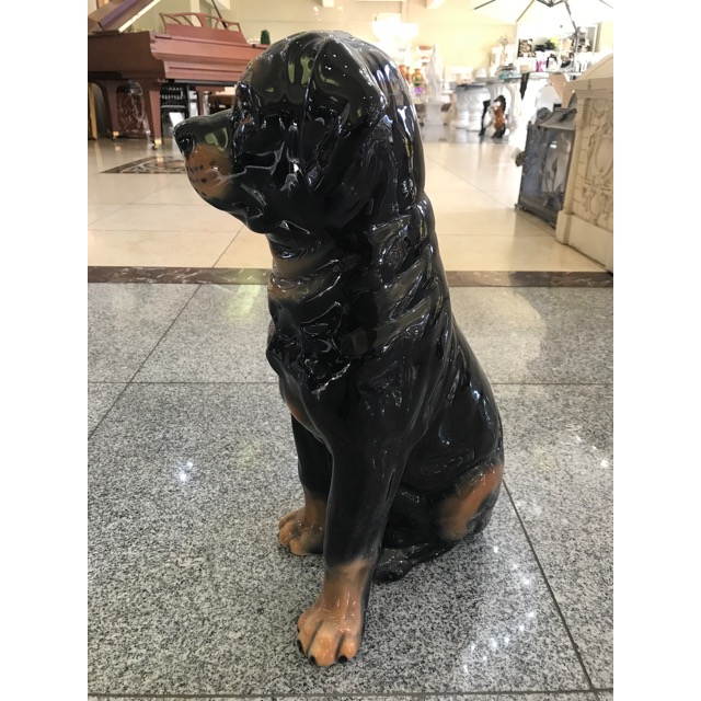 陶器オブジェ｜陶器犬｜ロットワイラー｜OBJ0071