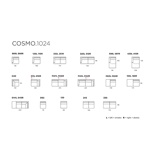 COSMO.1024|3-COUCH SOFA/3カウチソファ|CALIA ITALIA:イタリア|SF0004CLA