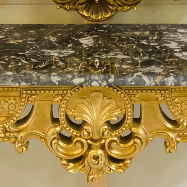 Mirror & Marble Top Console / ミラー＆大理石コンソール ｜IB Selection｜CSL0015