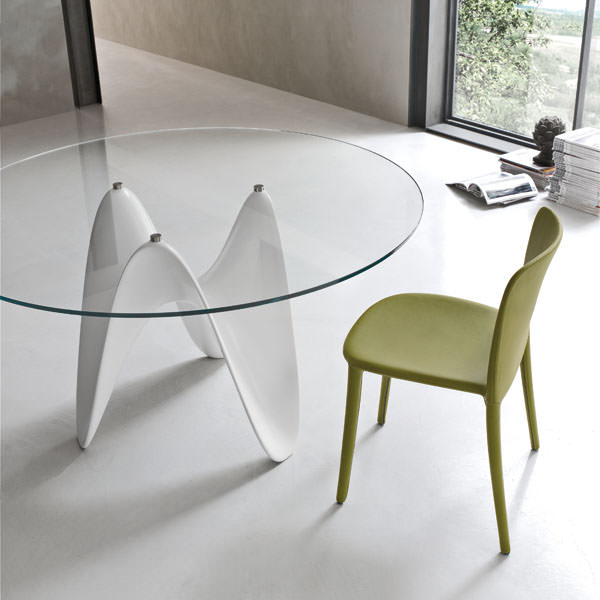 Glass Top Dining Table Large/ GAYA - ガラストップ ダイニングテーブル L｜TONIN CASA / トニンカーサ : イタリア｜DNG0007TNC