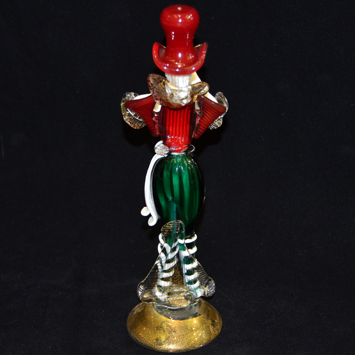 Venetian glass doll  / ベネチアガラス - 人形 赤帽子 緑スカート ｜イタリア｜GLS0001