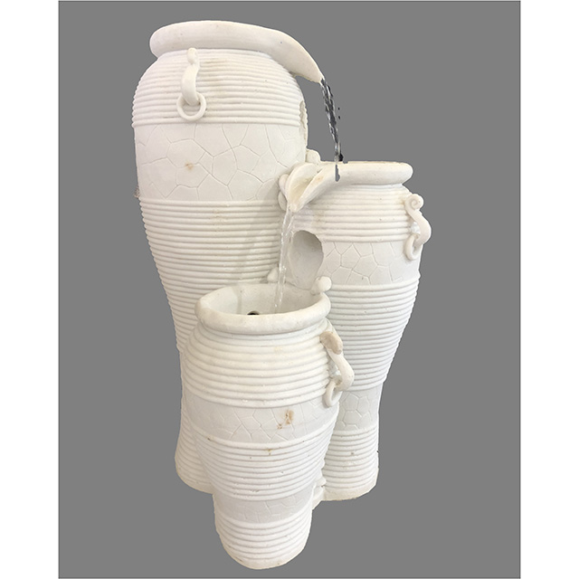 Garden Furniture / fountain / 噴水｜壺型｜３段｜小型｜アンティーク ホワイト｜循環式｜IB Selection｜HGE0064IB