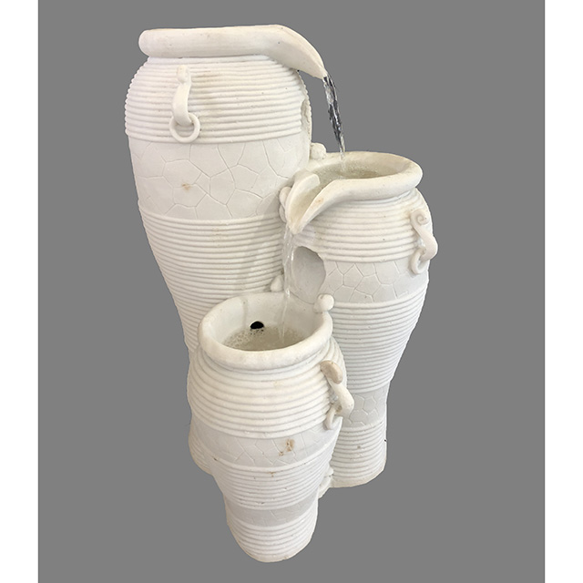 Garden Furniture / fountain / 噴水｜壺型｜３段｜小型｜アンティーク ホワイト｜循環式｜IB Selection｜HGE0064IB