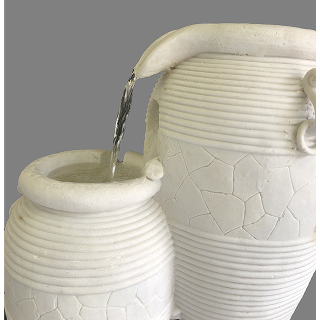 Garden Furniture / fountain / 噴水｜壺型｜３段｜小型｜アンティーク ホワイト｜循環式｜IB Selection｜HGE0064IB