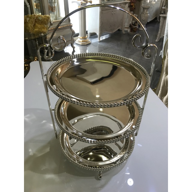 半額❗レア❗超入手困難❗英国製シルバーコーティング３段ケーキスタンド Amazon｜3段ケーキスタンド デザートプレート アフタヌーンティー