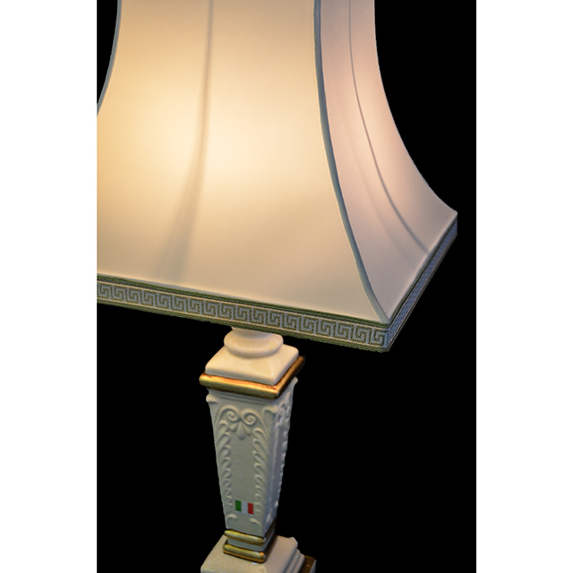 Pottery Lamp / 陶器ランプ｜アイボリー×ゴールド｜イタリア製｜LMP0030IB