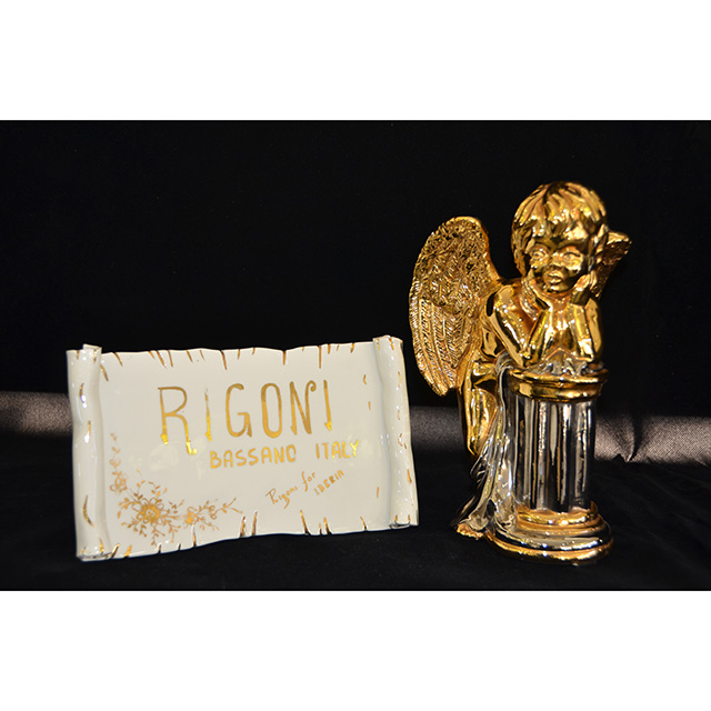 Pottery / Angel Object / 陶器 - エンジェル オブジェ｜Gold Series / ゴールドシリーズ｜Angela Rigon  : イタリア｜OBJ0101RGN