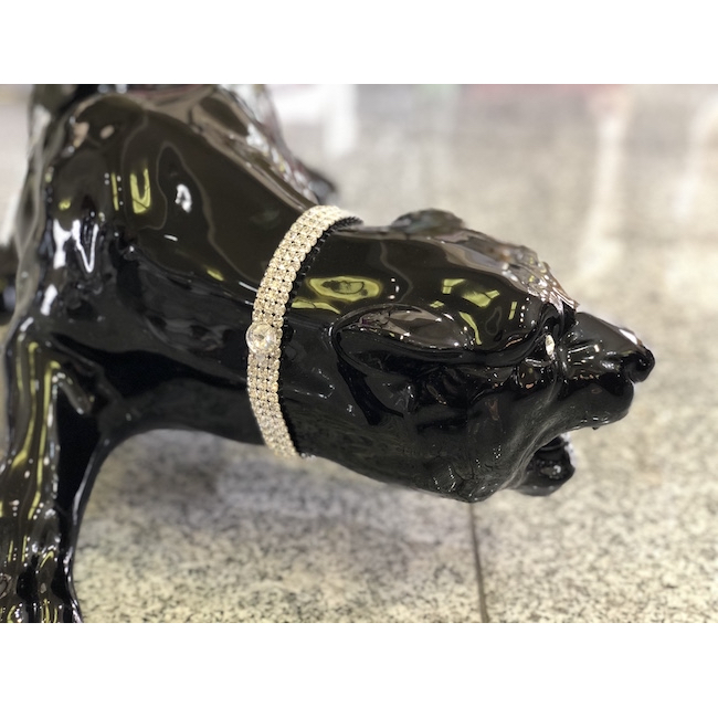 陶器オブジェ｜陶器｜Black Leopard / 黒ひょう｜OBJ0175IB