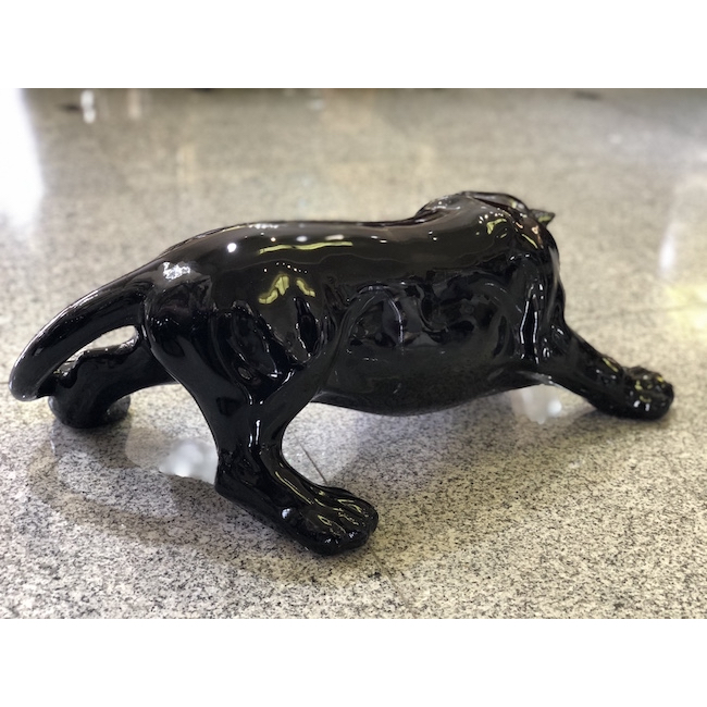 陶器オブジェ｜陶器｜Black Leopard / 黒ひょう｜OBJ0175IB