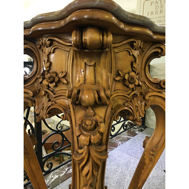 イタリア製｜大理石天板　彫刻仕上げコラム｜IB Selection｜CSL0037IB