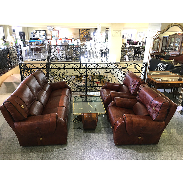 イタリア製｜Sofa For 3 Set / ソファ３点セット｜高級レザー使用｜Leather / 革張り｜ IB Selection｜SF0101IB