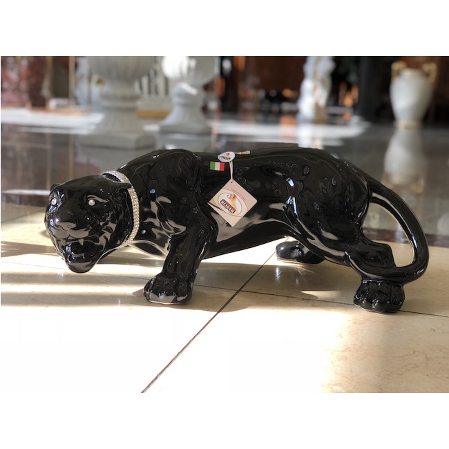 黒ヒョウ オブジェ 店舗 大型 置物 アート FRP300