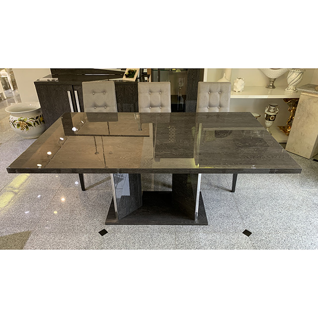 dining Table - ダイニングテーブル｜伸張式｜木目調・グレー仕上げ｜イタリア製｜TBL0057IB
