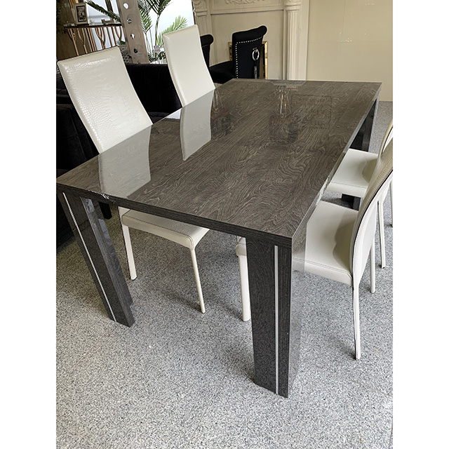 dining Table ダイニングテーブル｜145cm｜テーブル単品｜木目調・グレー仕上げ｜イタリア製｜TBL0058IB