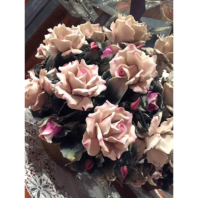 イタリア陶花オブジェ