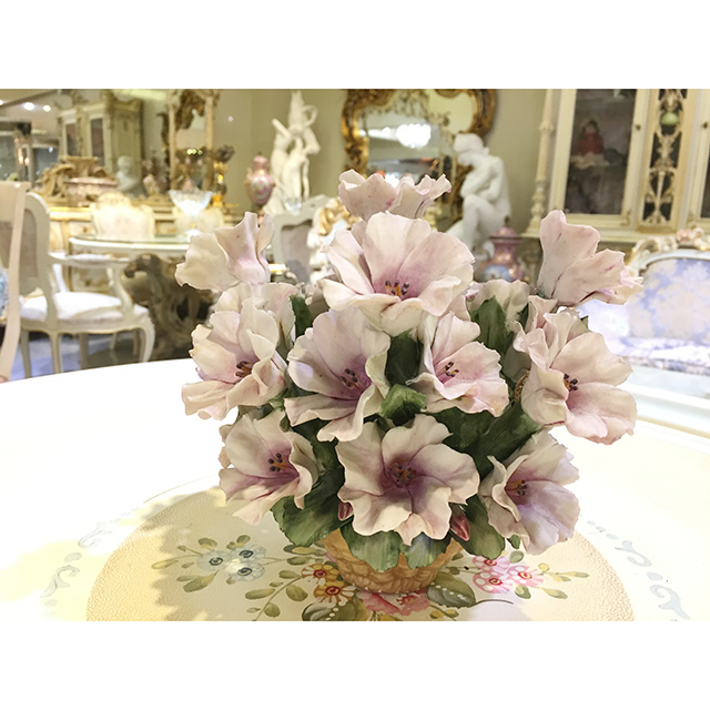 カポディモンテ　イタリア　陶花　オブジェ 磁気陶花｜オブジェ｜OBJ0090IBC